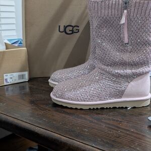 UGG Sequin Knit Boots Size 6